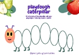 caterpillar themed playdough mat