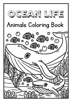 Preview of Ocean Life Coloring Book||Ocean Life Animals Coloring Book||COLORING BOOK l OCEA