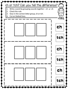 Teach child how to read: Tch Phonics Worksheets Free