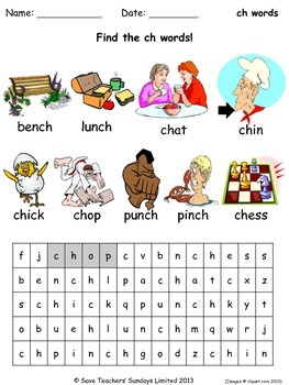 Free Ch Phonics Lesson Plans Worksheets And Other Teaching Resources