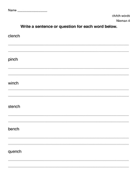 ch/tch Spellings Worksheets by Niemanville's Orton Gillingham Supplies