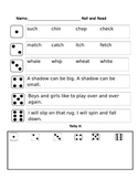 ch, tch, and wh partner roll and read phonics game