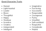 character trait list