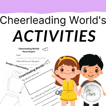 Preview of cheerleading world's activities and writing pack