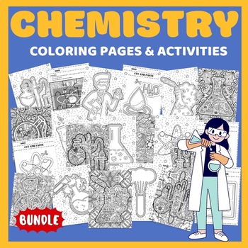 Preview of Chemical | Chemistry Coloring Pages & Games - Fun Science Activities BUNDLE