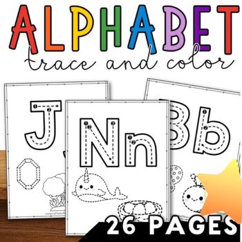 Preview of christmas A-Z Tracing Worksheets for kids