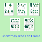 christmas Ten Frame worksheets 3 sets
