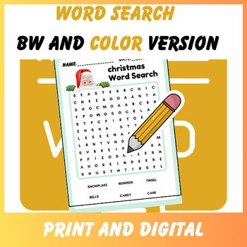 Preview of christmas Words Worksheets - Word Searches - christmas Word Practice