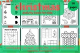 christmas activities bundle : coloring,dot to dot,mazes,sc