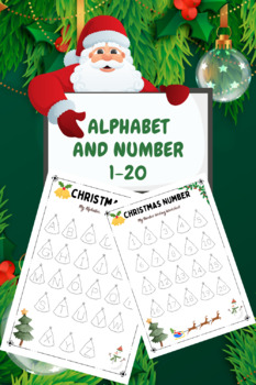 Preview of christmas activitiesHandwriting Practice Worksheets | Alphabet and Number Tracin