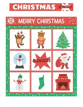 Preview of christmas bingo cards - six pages - Ready to print