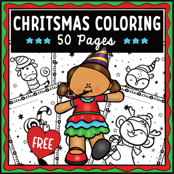 Preview of christmas coloring pages | Morning Work | Holiday Coloring Pages | Free