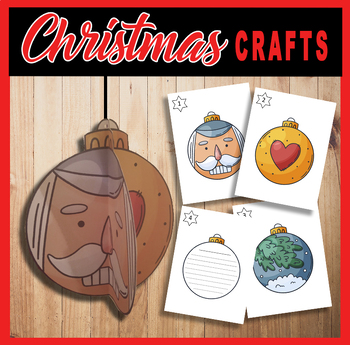 Preview of christmas craft activities - christmas ornaments coloring pages.