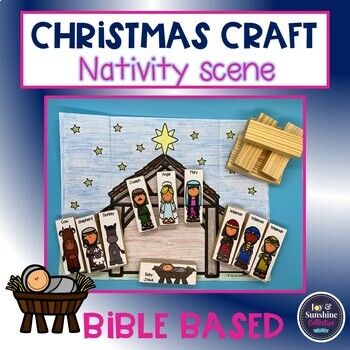 christmas craft nativity scene by Joy and Sunshine Collective | TPT