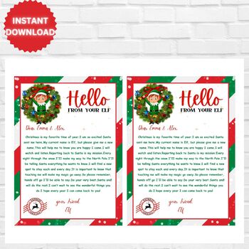 christmas letter from elf template,Elf Arrival Letter Printable, First ...