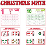 christmas math activities - Christmas tracing numbers 1 to