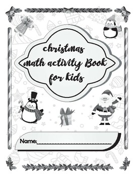 Preview of christmas math activity book for kids