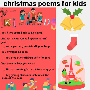 Preview of christmas poems for kids