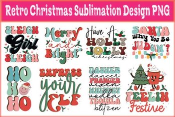 christmas sublimation designs ready to press by AYMAN ELYAAGOUBI