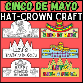 Preview of cinco de mayo Hat & Crown Crafts bundle - Headband Craft