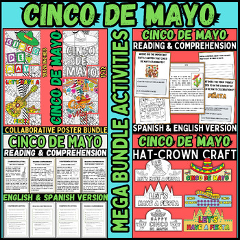 Preview of cinco de mayo Mega Bundle | reading and comprehension | crafting and more