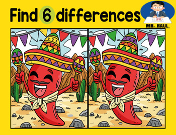 Preview of cinco de mayo find the differences holidays