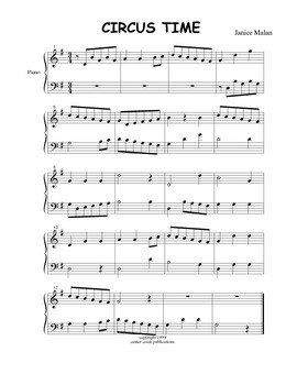 circus for piano by Center Creek Music - Instrumental Sheet Music