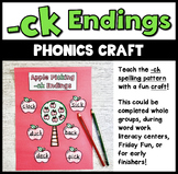 ck Ending Spelling Pattern Apple Craft