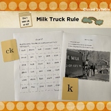 Do I use ck or k?  (Milk Truck Rule)