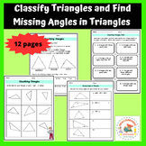 classify triangles and find missing angles in triangles 7th grade