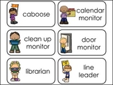 Classroom Jobs Picture and Word Flash Cards.
