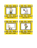 Peanuts Gang Charlie Brown Snoopy classroom jobs