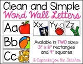 Clean and Simple Word Wall Letters