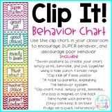 Clip It! Behavior Chart {Chevron}