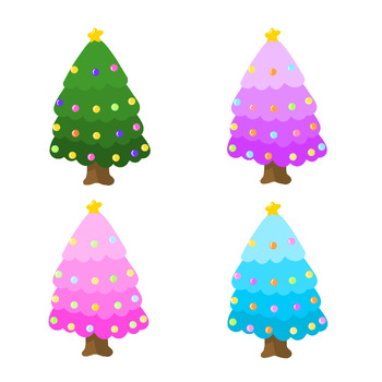 Preview of clipart Pine tree, Christmas tree for Christmas festival.