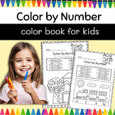 color book for kids: Color by Number