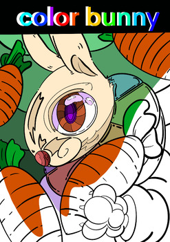 Preview of color pictures/cute bunny and carrot.