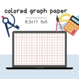 colored graph paper  8,5x11