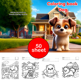 coloring Book dog,,pdf,digital downlond