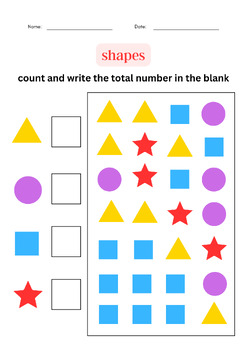 coloring and printable shapes 2D worksheets for grade 1, 2, 3 | TPT