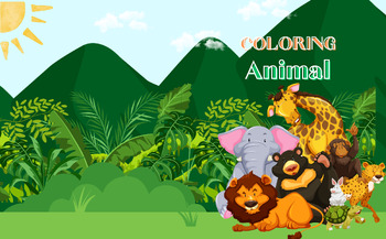 Preview of Animals coloring book for kid new notebook wth 42 pages new colloring book