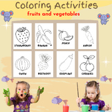 coloring book: fruits and vegetables