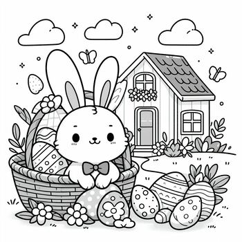 Preview of coloring page: Easter Bunny