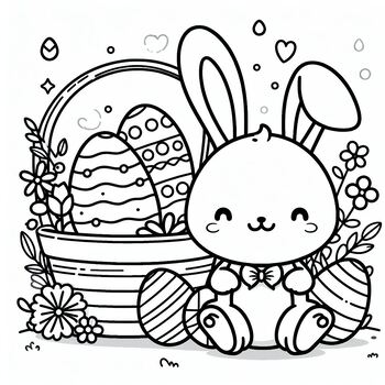 Preview of coloring page: Happy Easter 2024