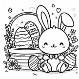 coloring page: Happy Easter 2024