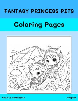 Preview of coloring page, Fantasy Princess Pets