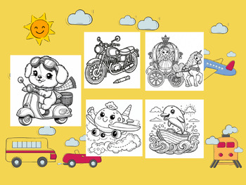 Preview of coloring pages Methods of Transport