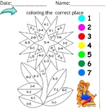 coloring the correct number in the right place