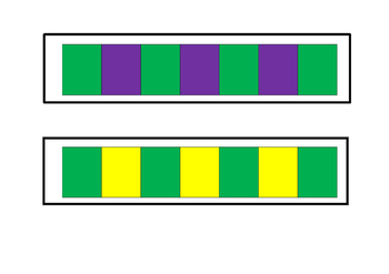 colour repeated pattern strips by Miss Tallulah | TPT