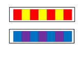 colour repeated pattern strips
